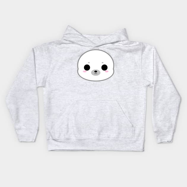 Cute Arctic Seal Kids Hoodie by alien3287